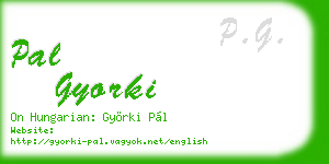 pal gyorki business card